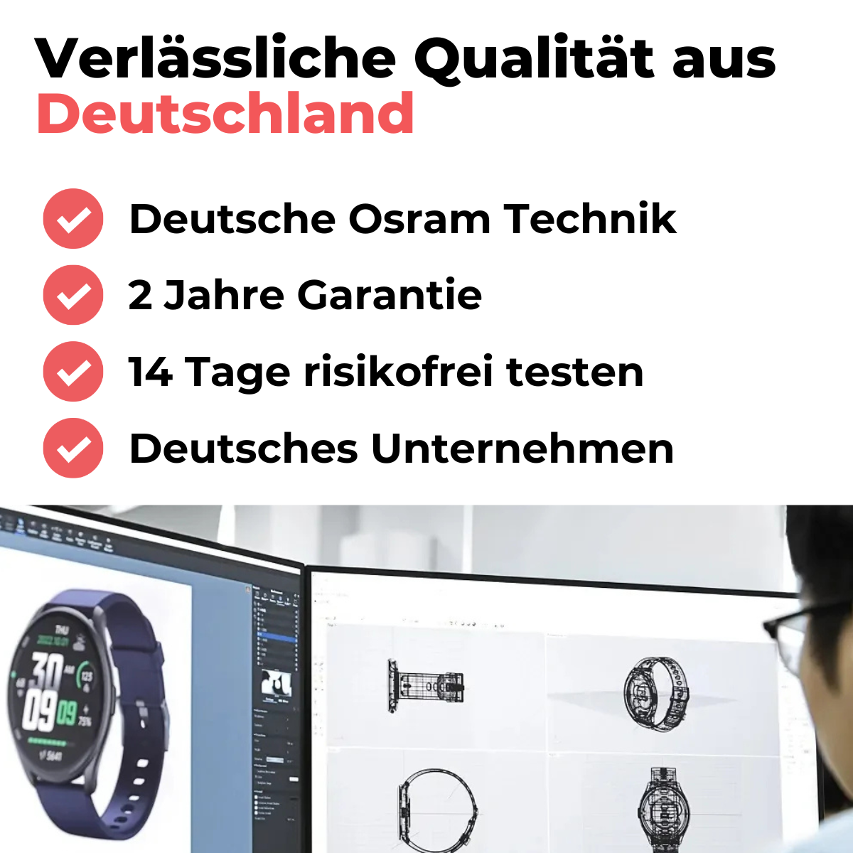 Cardanis Core  Notruf- & Gesundheitsuhr für Senioren